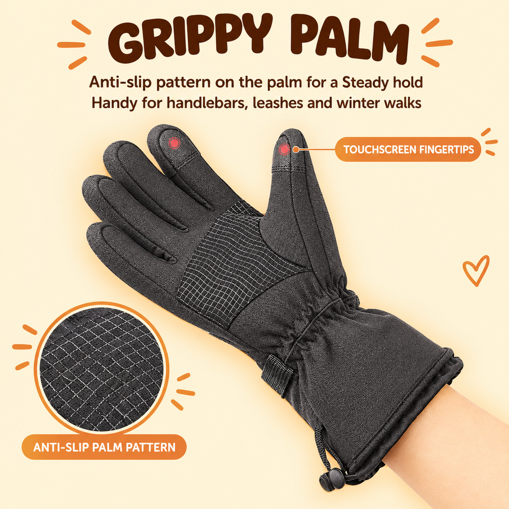 Rechargeable Waterproof Heated Winter Gloves