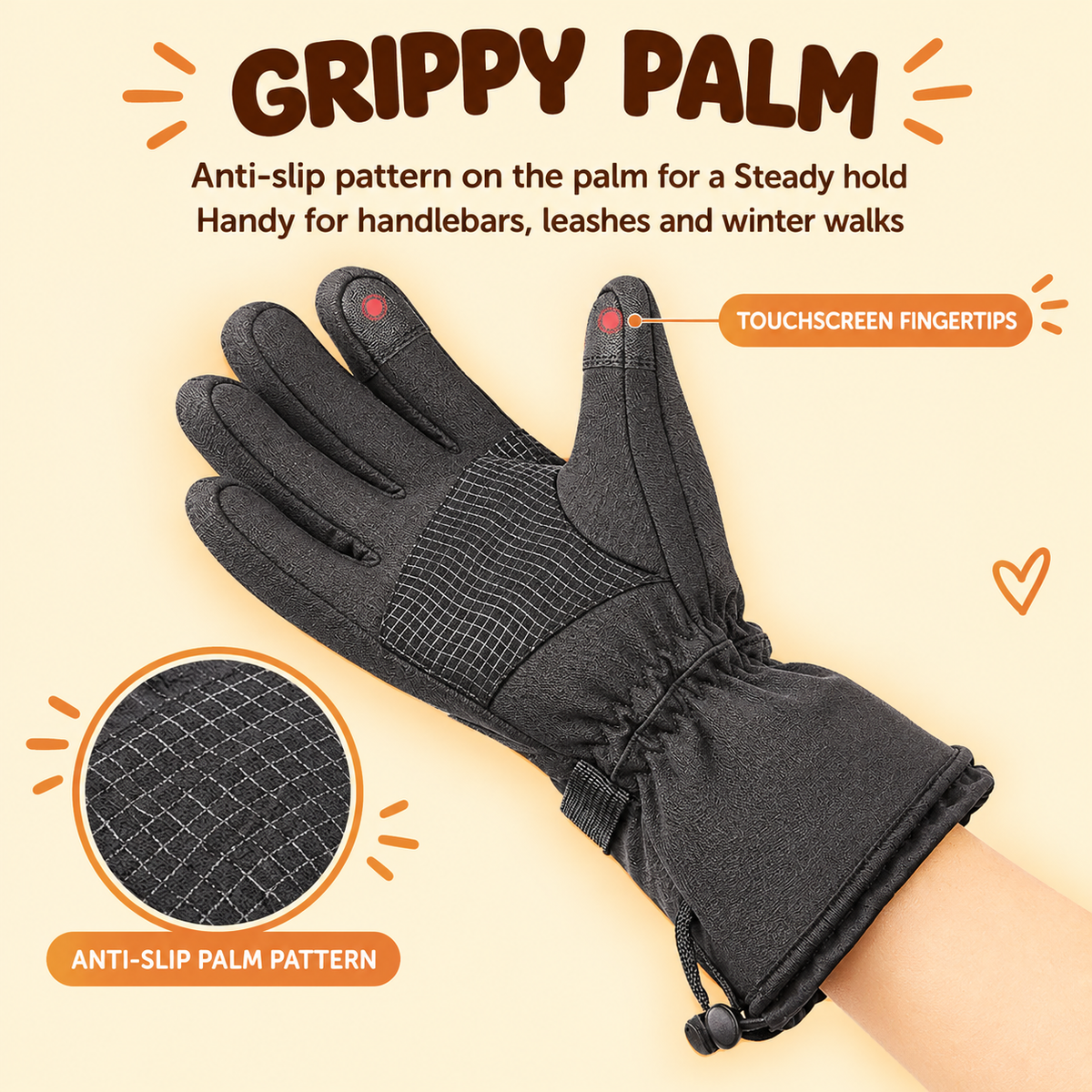 Rechargeable Waterproof Heated Winter Gloves