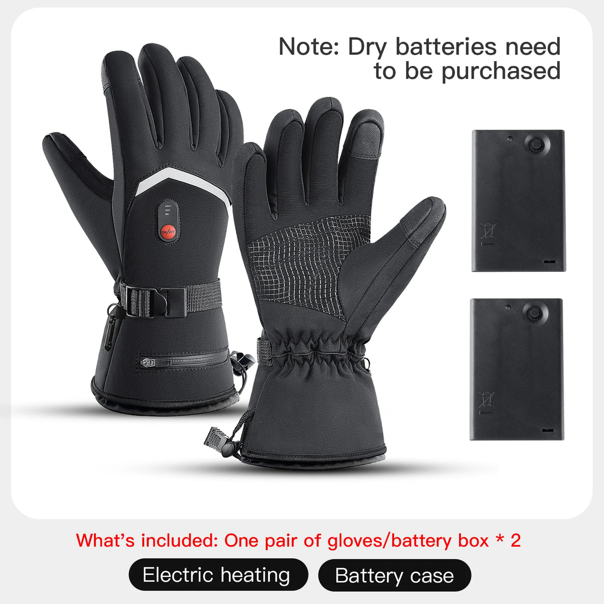 Rechargeable Waterproof Heated Winter Gloves
