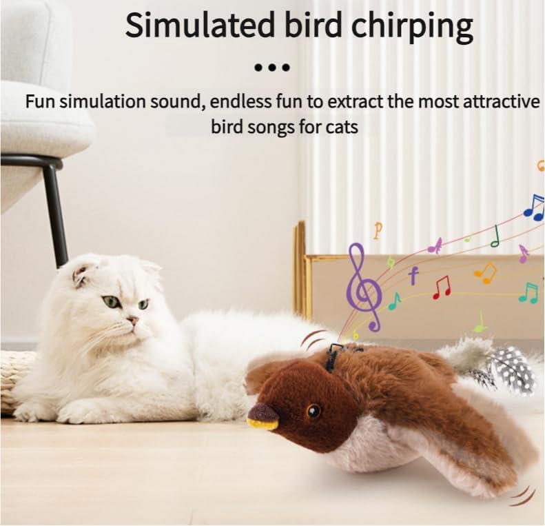 Interactive Chirping Bird Cat Toy