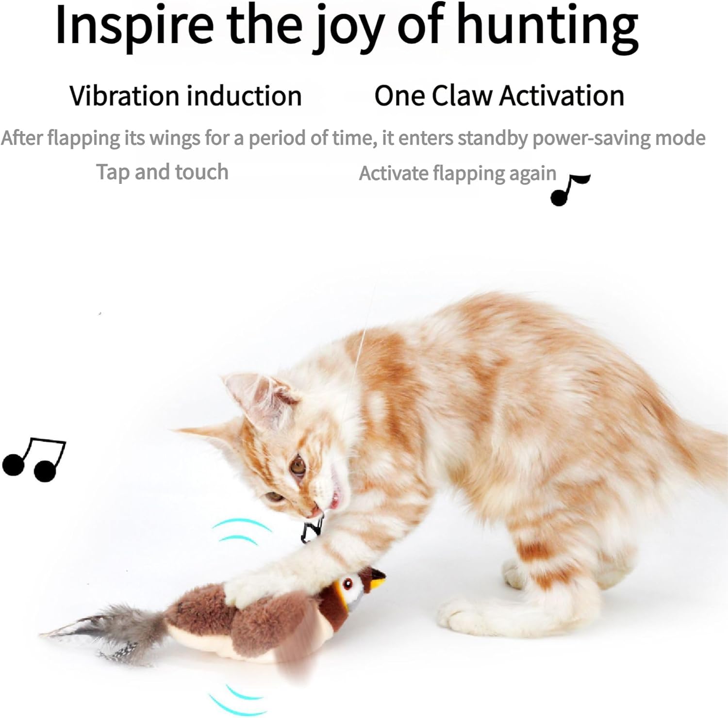 Interactive Chirping Bird Cat Toy